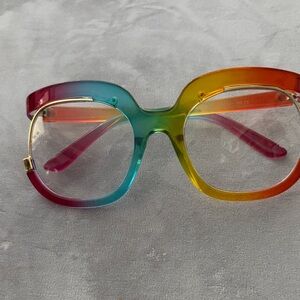 Colorful Gradient Women's Fashion Glasses
